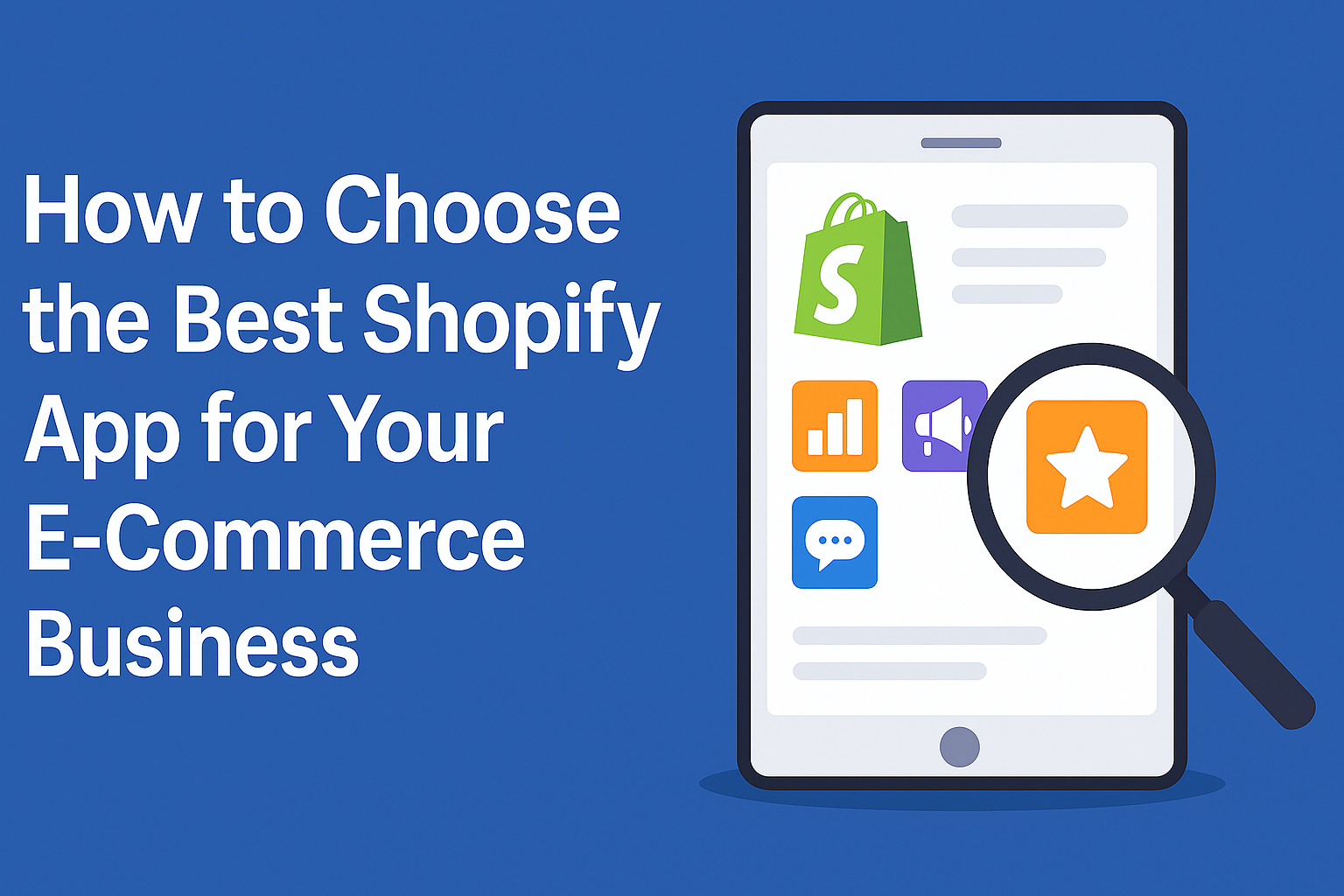 How to Choose the Best Shopify App for Your E-Commerce Business